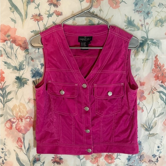 Carole Little Jackets & Blazers - Vintage Carole Little Sport Fuchsia Vest